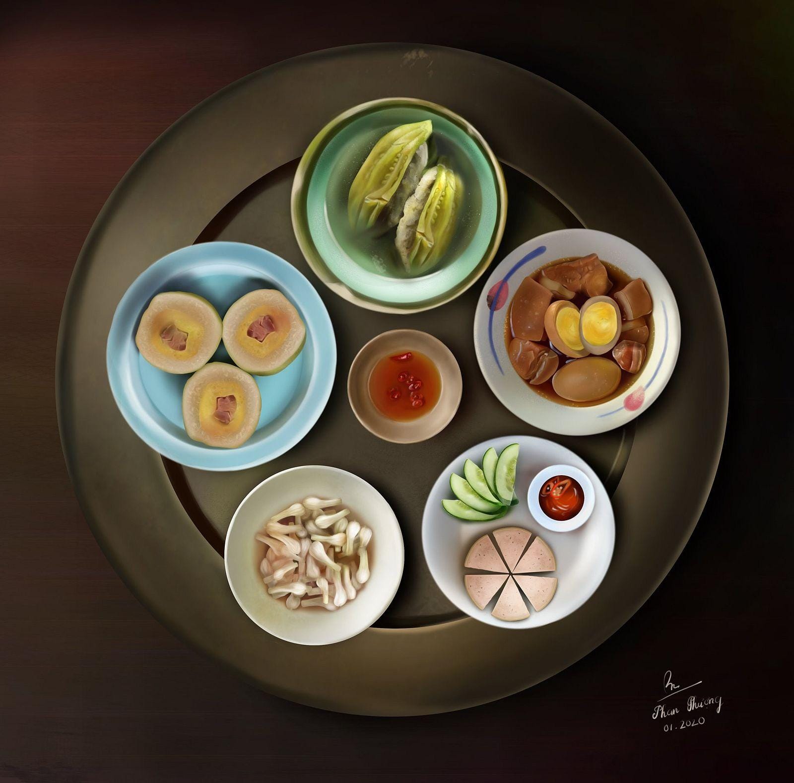 Mâm cơm ngày tết