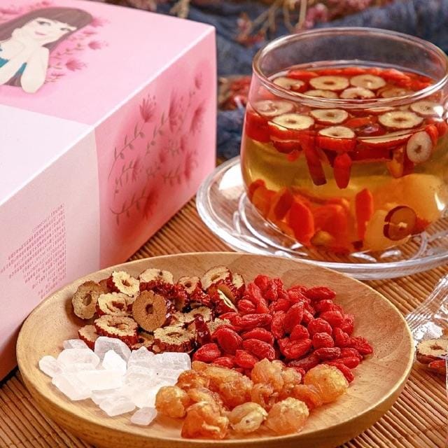 Trà kỷ tử, táo đỏ và nhãn nhục
