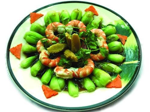Món ăn cải thìa xào tôm có tác dụng gì