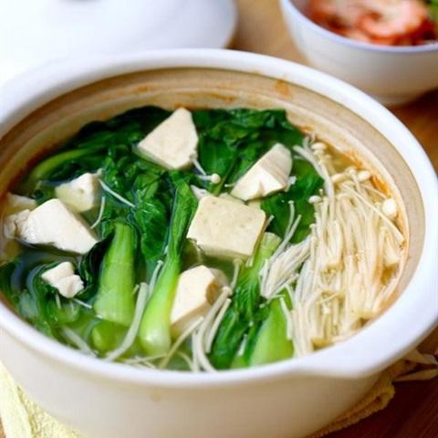 Món ăn tẩm bổ từ cải thìa dành cho người ăn chay