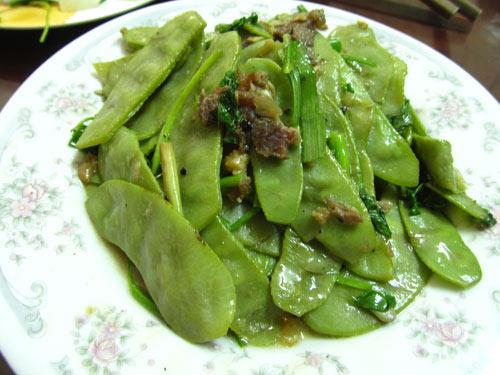 Đậu ván trắng xào